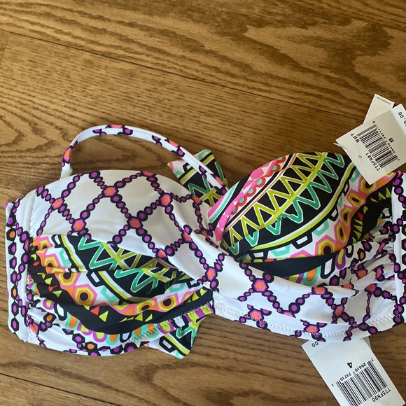 Trina Turk Kon Tiki Twisted printed bandeau top and bottom coordinated set NWT - Picture 7 of 13
